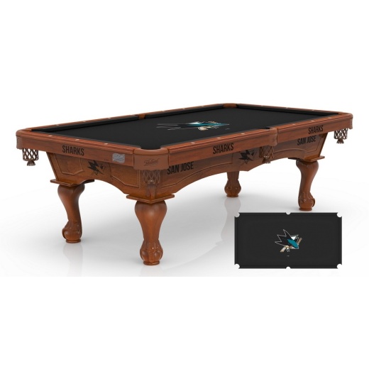 San Jose Sharks 8' Pool Table By Holland Bar Stool Co