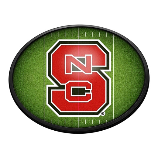 Nc State Wolfpack: On The 50 Oval Slimline Lighted Wall Sign