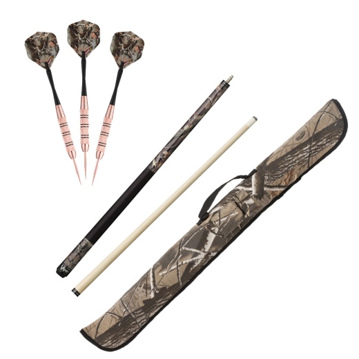 Fat Cat Realtree Hardwoods Hd Steel Tip Darts 23Gm, Viper Realtree Hardwoods Hd Junior Cue, And Viper Realtree Hardwoods Hd Soft Cue Case