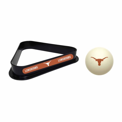 University Of Texas Cue Ball & Ball Rack