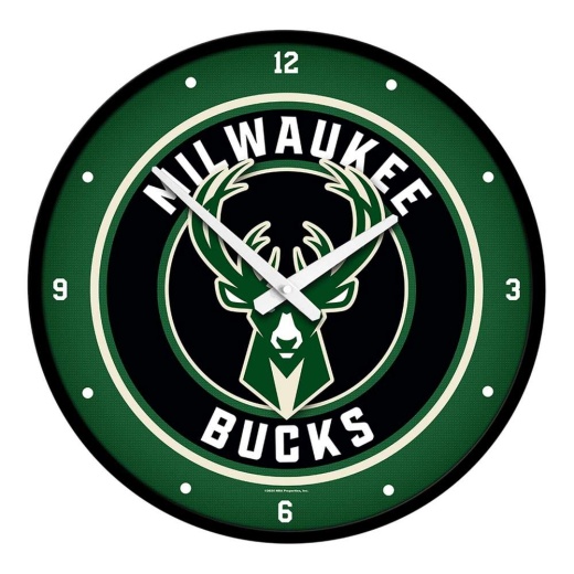 Milwaukee Bucks: Modern Disc Wall Clock