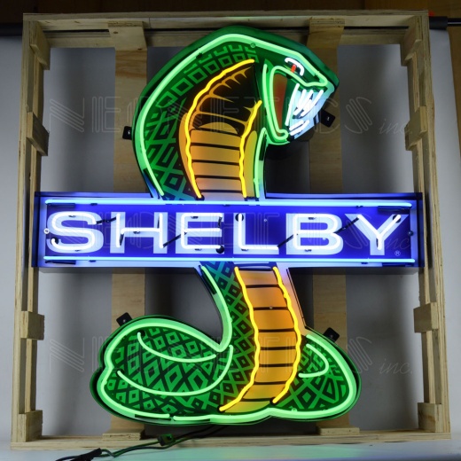 Shelby Cobra Neon Sign In Shaped Steel Can