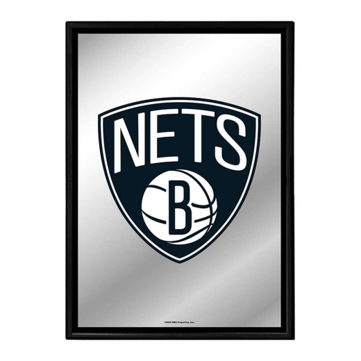 Brooklyn Nets: Framed Mirrored Wall Sign