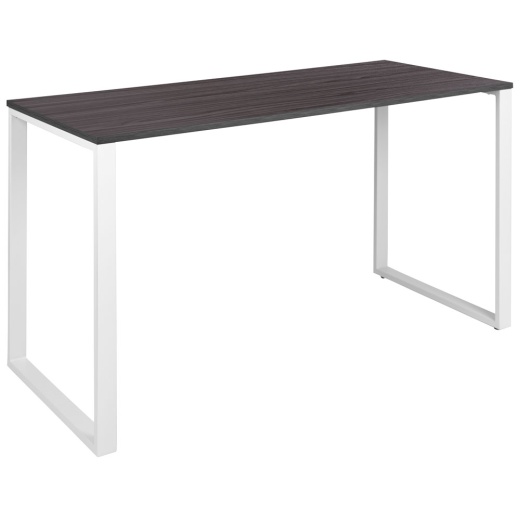 Kimberly Modern Commercial Grade Desk Industrial Style Computer Desk Sturdy Home Office Desk 55"L Rustic Gray