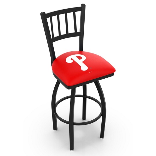 L018 Philadelphia Phillies Swivel Stool With Black Wrinkle Finish By Hbs