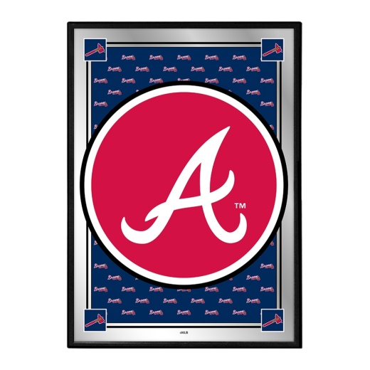 Atlanta Braves: Vertical Team Spirit Framed Mirrored Wall Sign