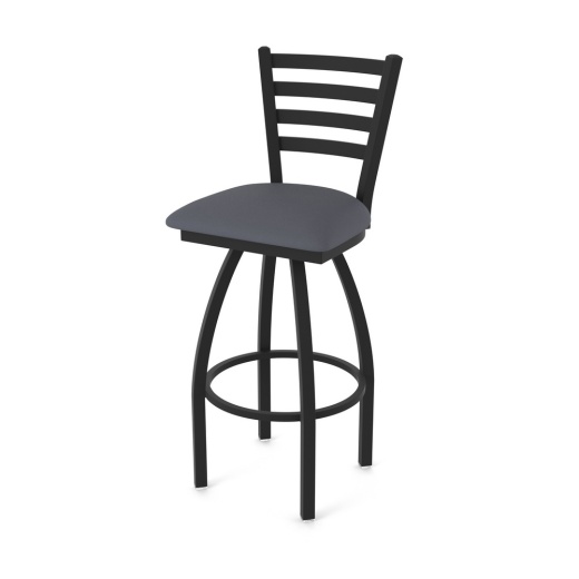 410 Jackie 36" Swivel Bar Stool With Black Wrinkle Finish And Canter Storm Seat