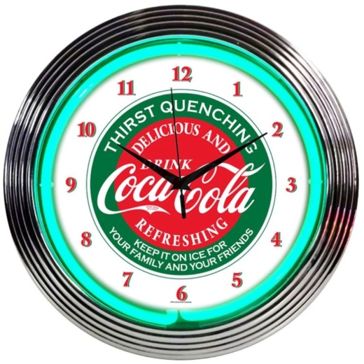 Cocacola Evergreen Neon Clock