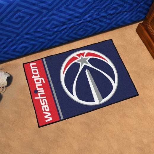 Washington Wizards Starter Mat Accent Rug 19In. X 30In. Star Basketball Primary Logo & Wordmark