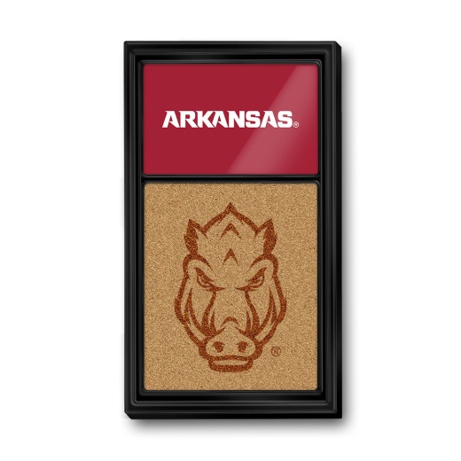 Arkansas Razorbacks: Dual Logo Cork Note Board
