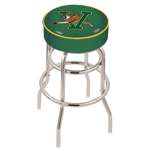 L7c1 4" Vermont Cushion Seat With Doublering Chrome Base Swivel Bar Stool By Holland Bar Stool Company