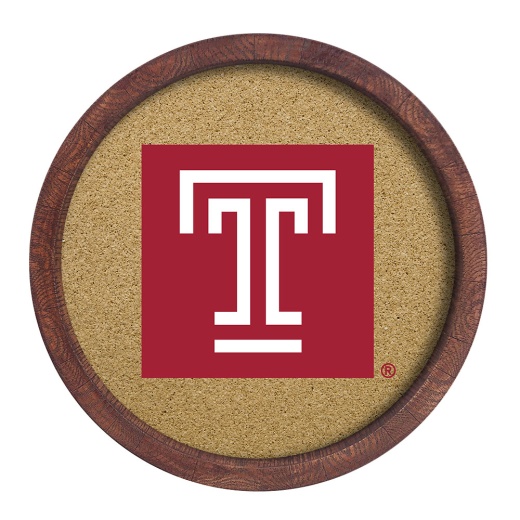 Temple Owls: Barrel Top Cork Note Board