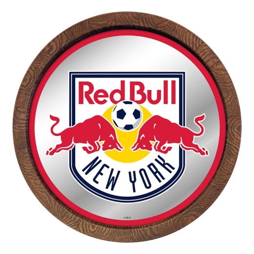 York Red Bulls: Barrel Top Framed Mirror Mirrored Wall Sign
