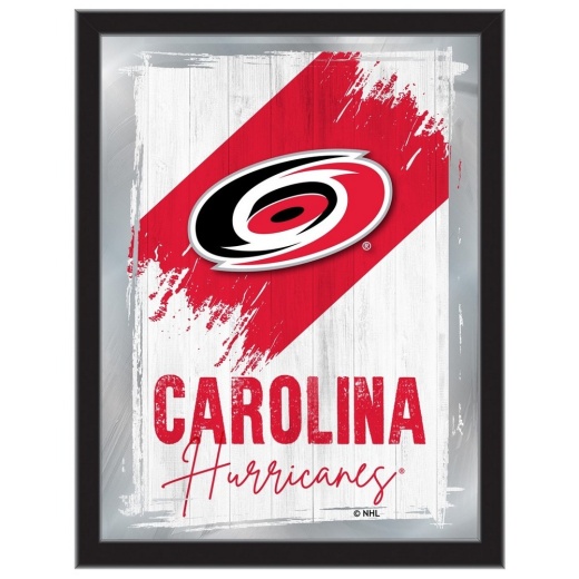 Carolina Hurricanes 17"X22" Logo Wall Mirror By Holland Bar Stool Company