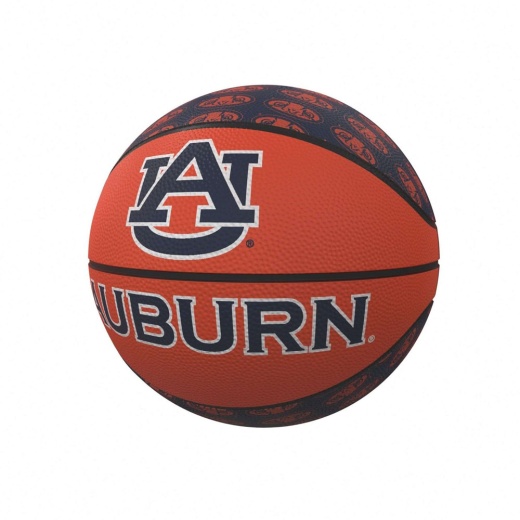 Auburn Repeating Logo Minisize Rubber Basketball