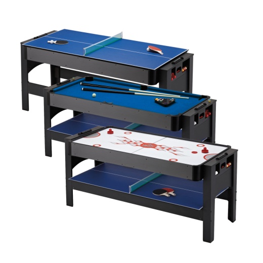 Fat Cat 3In1 6' Flip Multigame Table Blue Top