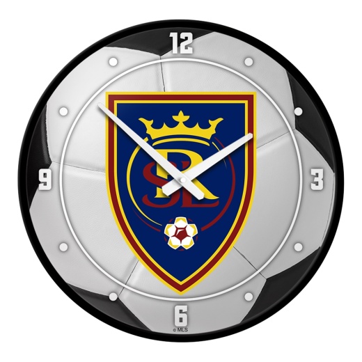 Real Salt Lake: Soccer Ball Modern Disc Wall Clock