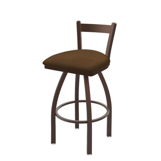 821 Catalina Low Back Swivel Stool With Bronze Finish And Rein Thatch Seat