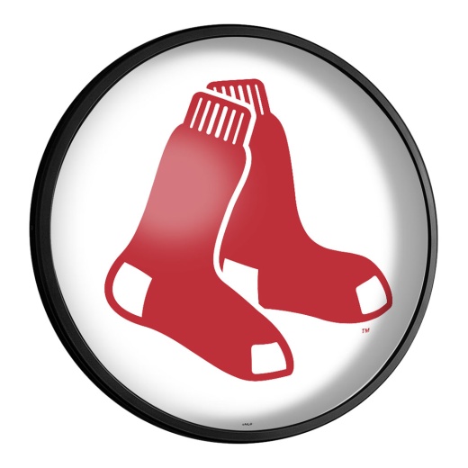 Boston Red Sox: Logo Round Slimline Lighted Wall Sign