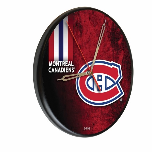 Montreal Canadiens 13" Solid Wood Clock By Holland Bar Stool Co