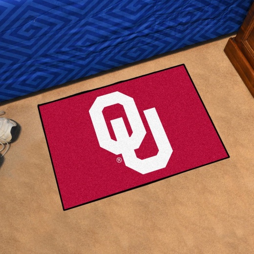 Oklahoma Sooners Starter Mat Accent Rug 19In. X 30In. Ou Primary Logo