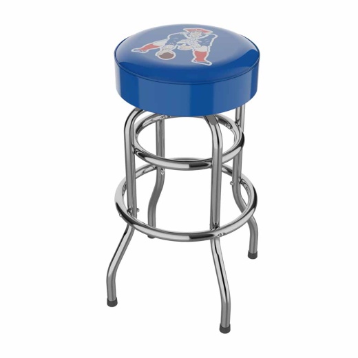 Vintage England Patriots Vintage Chrome Bar Stool