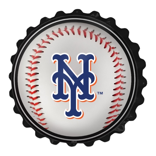 York Mets: Baseball Bottle Cap Wall Sign
