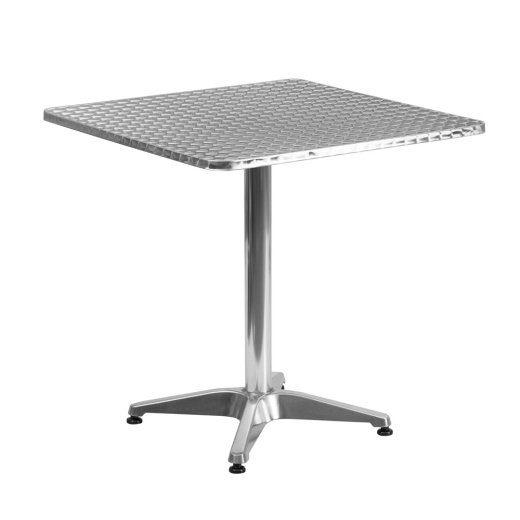 Mellie 27.5'' Square Aluminum Indooroutdoor Table With Base