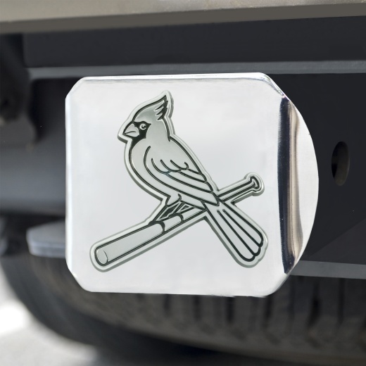 St. Louis Cardinals Chrome Metal Hitch Cover With Chrome Metal 3D Emblem