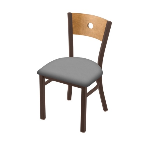 630 Voltaire 18" Chair With Bronze Finish, Medium Back, And Canter Folkstone Grey Seat
