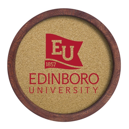 Edinboro Fighting Scots: "Faux" Barrel Framed Cork Board