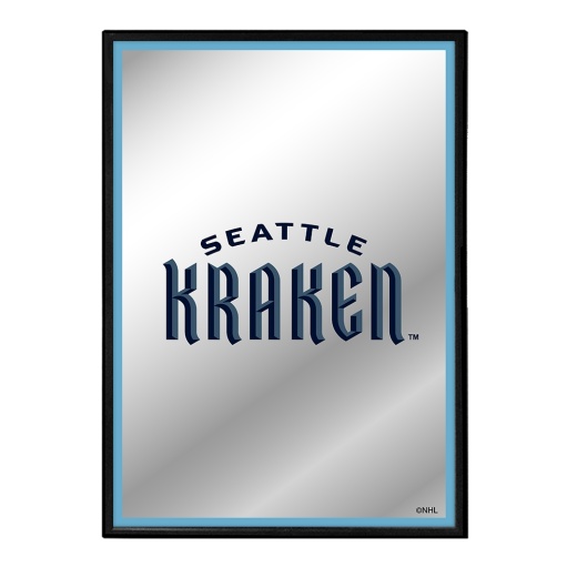 Seattle Kraken: Logo Framed Mirrored Wall Sign