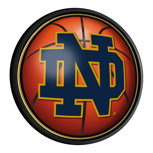 Notre Dame Fighting Irish: Basketball Round Slimline Lighted Wall Sign