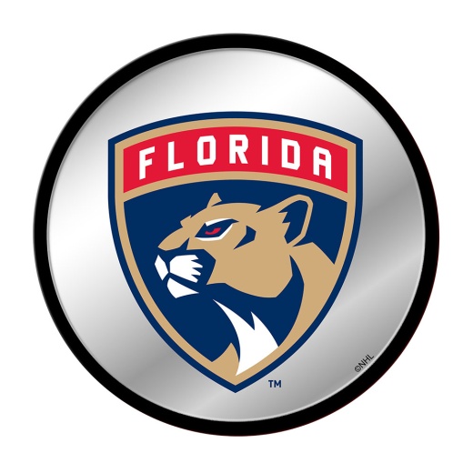 Florida Panthers: Modern Disc Mirrored Wall Sign