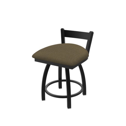 821 Catalina 18" Low Back Swivel Vanity Stool With Black Wrinkle Finish And Graph Cork Seat