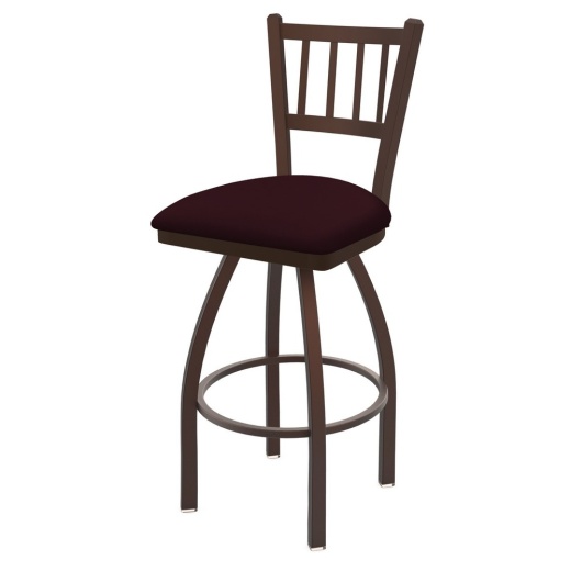 810 Contessa Swivel Stool With Bronze Finish And Canter Bordeaux Seat