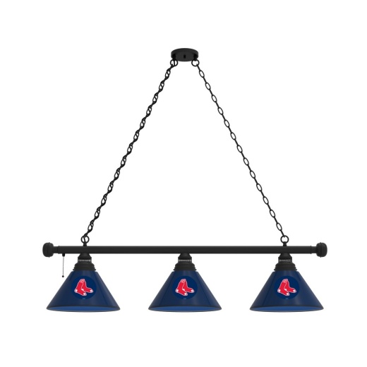 Boston Red Sox 3 Shade Billiard Light With Fixture By Holland Bar Stool Company