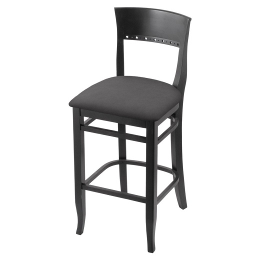 3160 25" Counter Stool With Black Finish And Canter Storm Seat