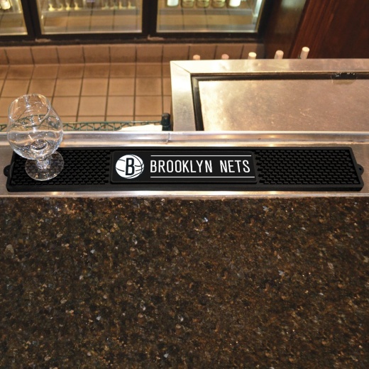 Brooklyn Nets Bar Drink Mat 3.25In. X 24In