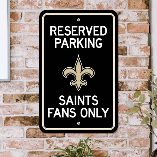 Orleans Saints Team Color Reserved Parking Sign Decor 18In. X 11.5In. Lightweight