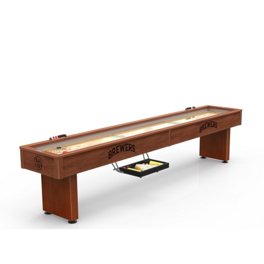 Milwaukee Brewers 12' Shuffleboard Table By The Holland Bar Stool Co