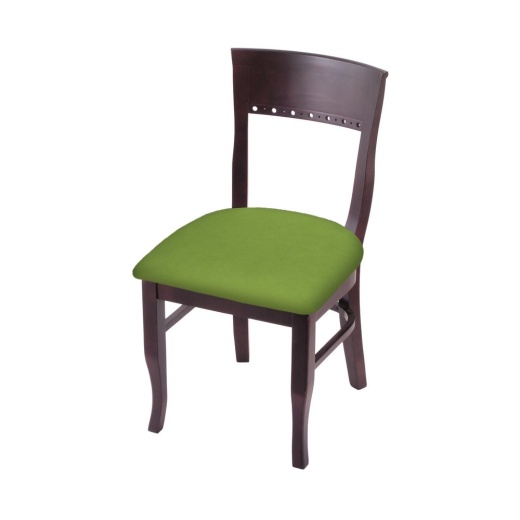 3160 18" Chair With Dark Cherry Finish And Canter Kiwi Green Seat
