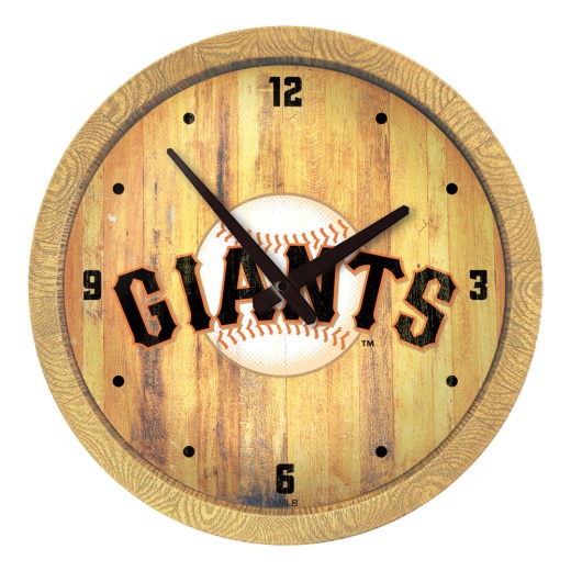San Francisco Giants: Weathered "Faux" Barrel Top Clock