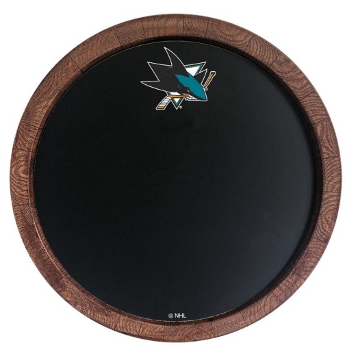 San Jose Sharks: Chalkbaord "Faux" Barrel Top Sign