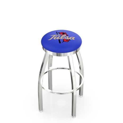 L8c2c Chrome Tulsa Swivel Bar Stool With Accent Ring By Holland Bar Stool Company