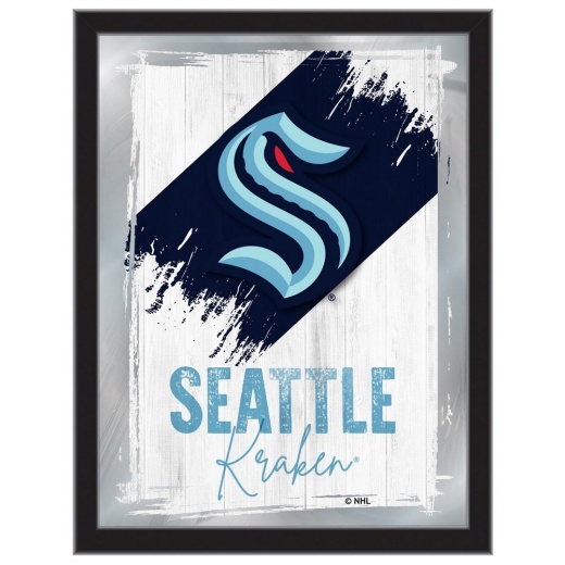 Seattle Kraken 17"X22" Logo Wall Mirror By Holland Bar Stool Company