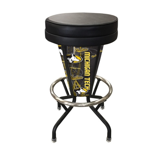 Lighted Michigan Tech Swivel Bar Stool By Holland Bar Stool Co