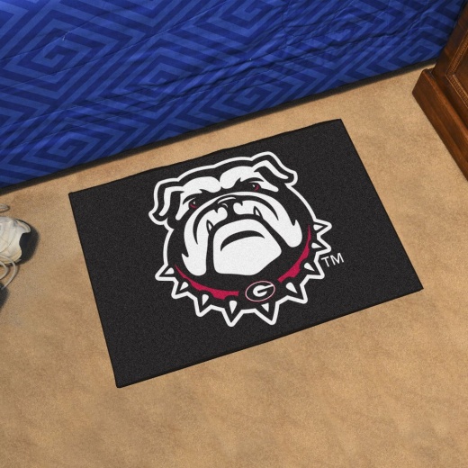 Georgia Bulldog Starter Rug 19"X30" Black