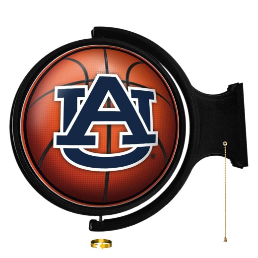 Auburn Tigers: Basketball Original Round Rotating Lighted Wall Sign