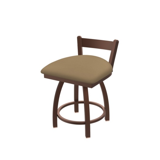 821 Catalina 18" Low Back Swivel Vanity Stool With Bronze Finish And Canter Sand Seat